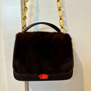 NWT Michael Kors COLLECTION real mink fur satchel mob wife aesthetic